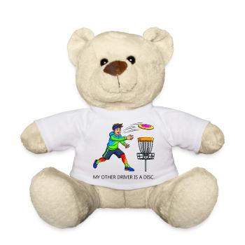 Disc Golf Player - Teddy Bear - white - Front