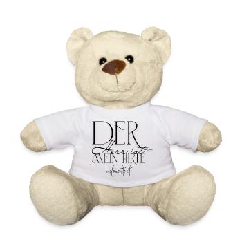 The Lord is my shepherd - Psalm 23 melawert text - Teddy Bear - white - Front