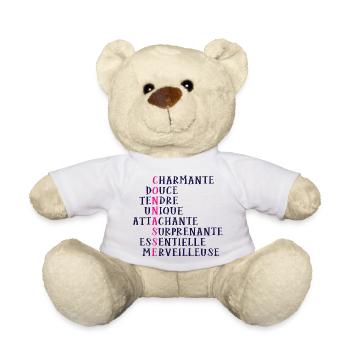 für Frauen, lustige Figur Dame - Teddy - Weiß - Vorne
