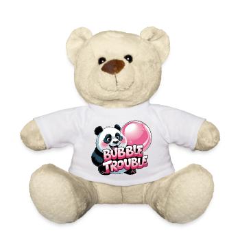 Panda mignon avec gâteau à bulles - Nounours - blanc - Devant