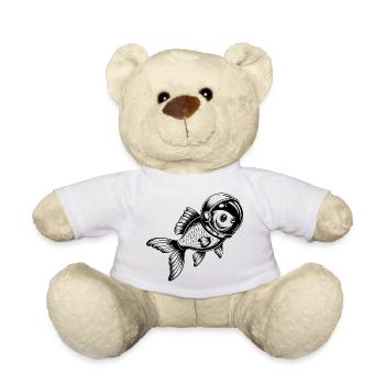 Poisson dans l’espace - Logo Cool Astonomy - Nounours - blanc - Devant