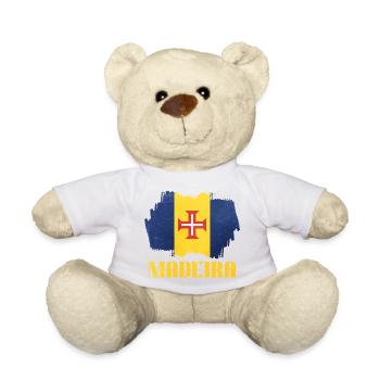 Conception du drapeau de Madère sur le style vintage - Nounours - blanc - Devant