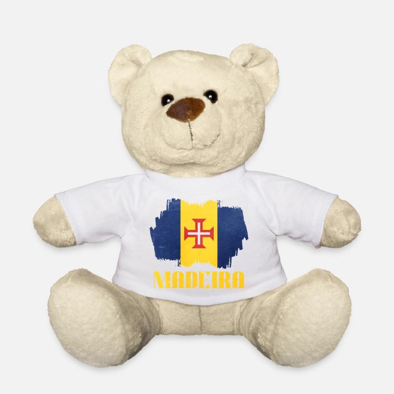 Conception du drapeau de Madère sur le style vintage - Nounours - blanc