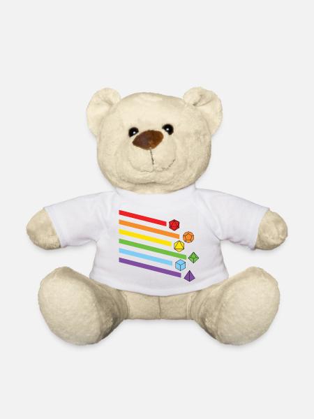 Jeu de dés Fantasy Gamer Style D20 Tabletop Vibes - Nounours - blanc