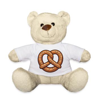 Brezel-Herz-Illustration - Teddy - Weiß - Vorne