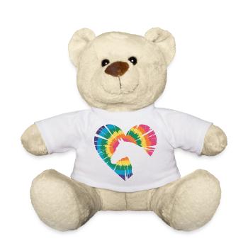 Tie Dye Horse - Teddy Bear - white - Front
