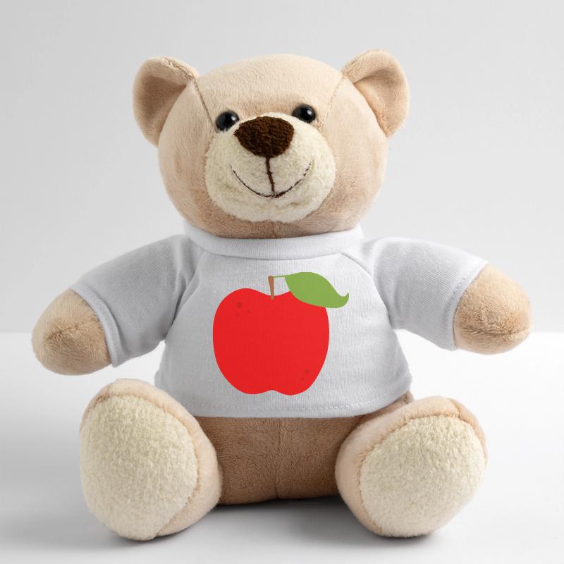 Lebendiger roter Apfel Illustration Teddy