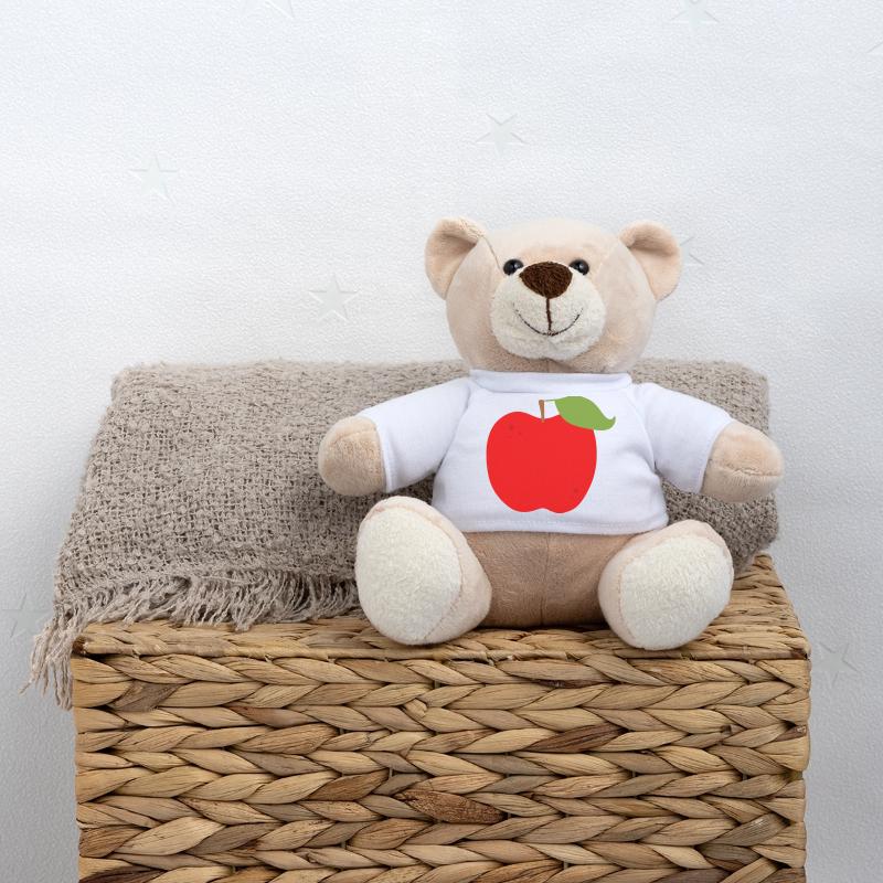 Lebendiger roter Apfel Illustration Teddy