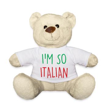 Je suis tellement italien - Nounours - blanc - Devant