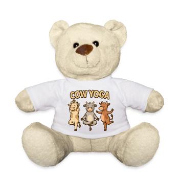 Illustration de yoga de vache - Nounours - blanc - Devant