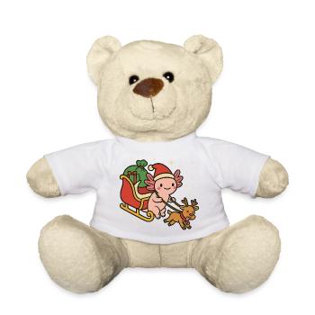 Axolotl en traîneau de Noël mignon - Nounours - blanc - Devant