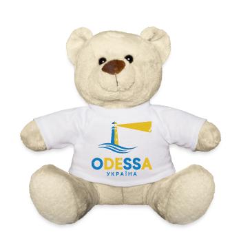Odessa Lighthouse Night Scene Tee - Teddy Bear - white - Front