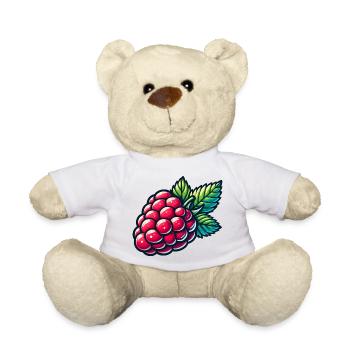Himbeere anschaulich illustriert - Teddy - Weiß - Vorne