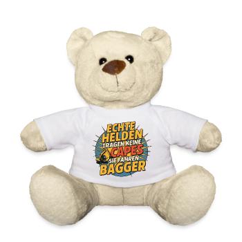 Real heroes ride BaggeR - Teddy Bear - white - Front