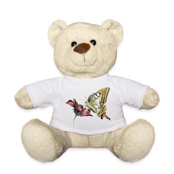 Papillon en fleurs - Nounours - blanc - Devant