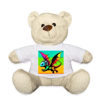 dragon - Teddy Bear - white - Front
