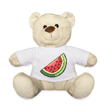 Pixel Wassermelone Slice - Teddy - Weiß - Vorne
