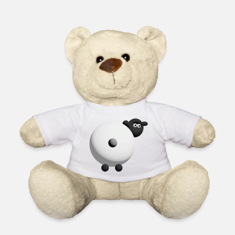 Sheep 3D Cuddle Design - Teddy Bear - white