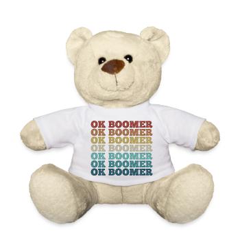 Retro Regenbogen Boomer - Teddy - Weiß - Vorne