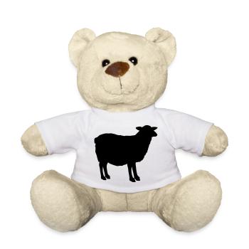 Schaf Silhouette - Teddy - Weiß - Vorne