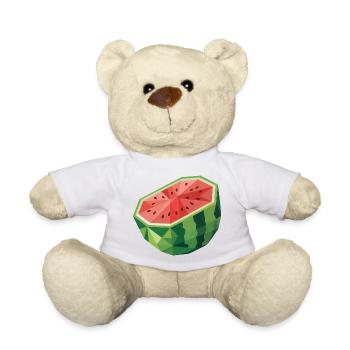 Melone - Cooles Frucht-Logo - Teddy - Weiß - Vorne