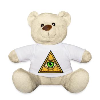 Allsehendes Auge Dreieck - Teddy - Weiß - Vorne