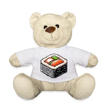 Pixel Sushi Bento Kunst - Teddy - Weiß - Vorne