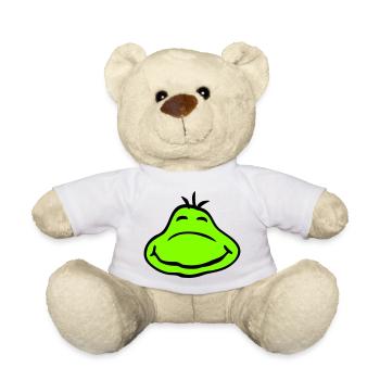 Frosch Kröte lächelt lustig Comic glücklich süß - Teddy - Weiß - Vorne