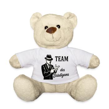 T-shirt avec logo de l’équipe du marié - Nounours - blanc - Devant