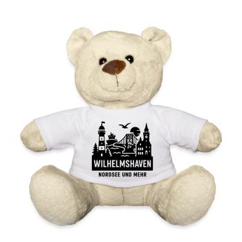 wilhelmshaven silhouette stadt friesland moin  - Teddy - Weiß - Vorne