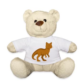 Trex Cat Dinosaur - Teddy Bear - white - Front
