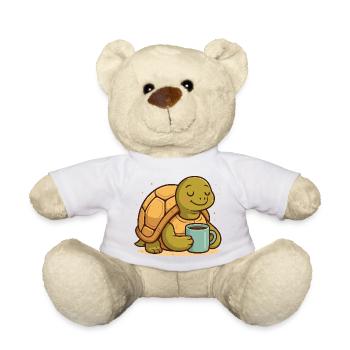 Kaffee-Turtel im Morgenlicht - Teddy - Weiß - Vorne