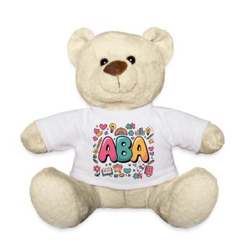 Fier thérapeute ABA en action - Nounours - blanc - Devant