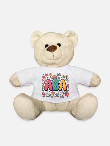 Fier thérapeute ABA en action - Nounours - blanc