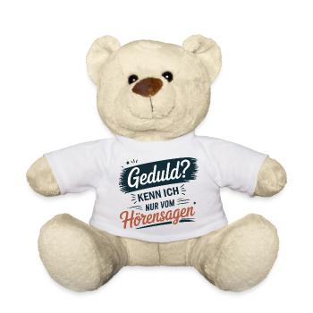 Patience? Je ne le sais que par ouï-dire – déclaration - Nounours - blanc - Devant