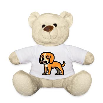 Beagle Hund Halloween Zombie - Teddy - Weiß - Vorne