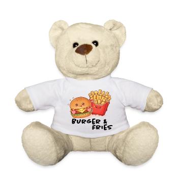 Kawaii burgers and fries - Teddy Bear - white - Front