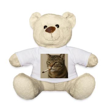 Rauchende Katze Generation Z Meme Katze raucht - Teddy - Weiß - Vorne