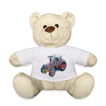 CAD-Röntgen-Traktor Farbenspiel Illustration - Teddy - Weiß - Vorne