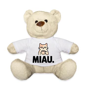 Miaou matin, grogne - Nounours - blanc - Devant