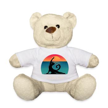 Yoga Cat – Un design décontracté pour les fans de chats - Nounours - blanc - Devant