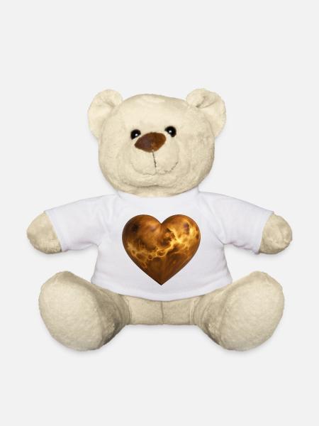 VENUS LOVER - peace & love - Teddy Bear - white