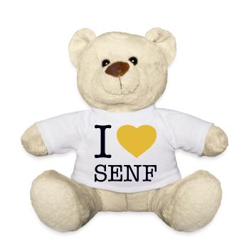 I love mustard - Teddy Bear - white - Front