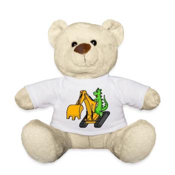 Dino Excavator Dinosaure - Nounours - blanc - Devant