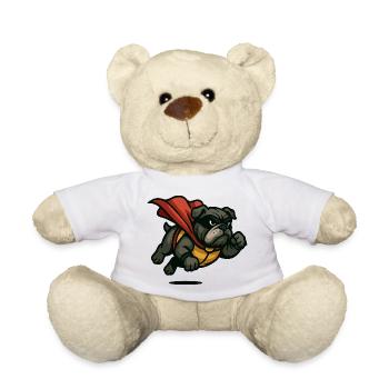 Heroischer Bulldoggen-Umhang - Teddy - Weiß - Vorne