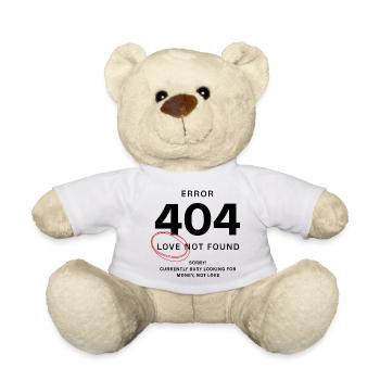 Amour non trouvé – Erreur 404 - Nounours - blanc - Devant