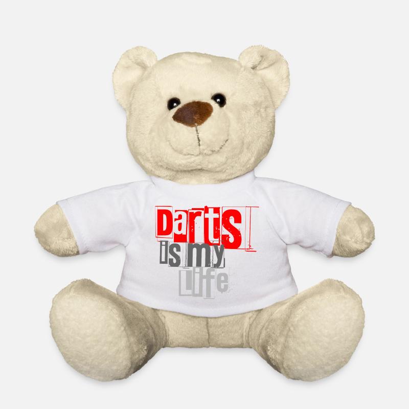 Dart,Darts is my Life 1 - Teddy - Weiß