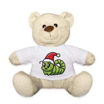 Worm Christmas - Teddy Bear - white - Front