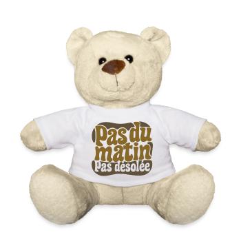 PAS DU MATIN #1 fem - let's talk - Nounours - blanc - Devant