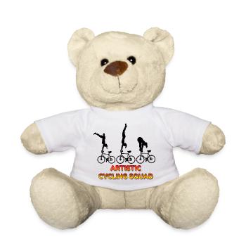 Radfahrergruppe Akrobatische Stuntfahrer Teamkunst Spaß - Teddy - Weiß - Vorne